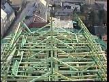 Wieder ein Blick vom Turm auf die neue Dachkonstruktion