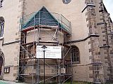 Der Treppenturm ist eingerstet (14.06.08).